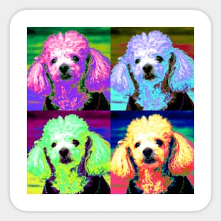 Toy Poodle Pop Art Sticker